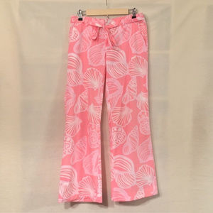 Lilly Pulitzer pink soft shell wide leg Kona pant